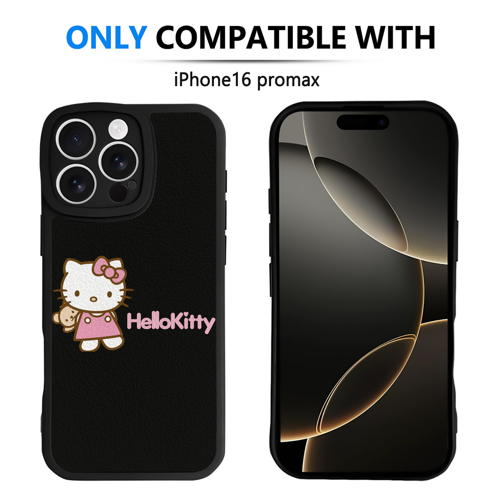 （画像用） Hello Kitty ハローキティ 【iPhone 16シリーズ対応】シリコンスマホケース（レザー調） 材質：シリコン